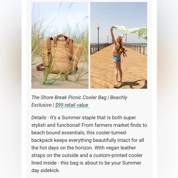 Cooler Backpack by XIX PALMS -The Shore Break Picnic Cooler  display picture 2